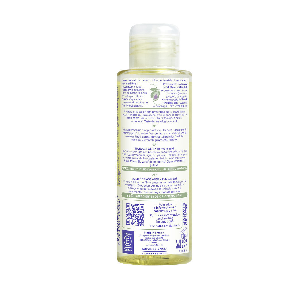 Ảnh Dầu Massage Cho Trẻ Sơ Sinh & Em Bé Mustela - 100ml 3
