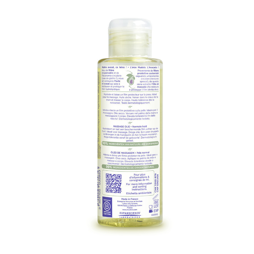 Ảnh Dầu Massage Cho Trẻ Sơ Sinh & Em Bé Mustela - 100ml 2