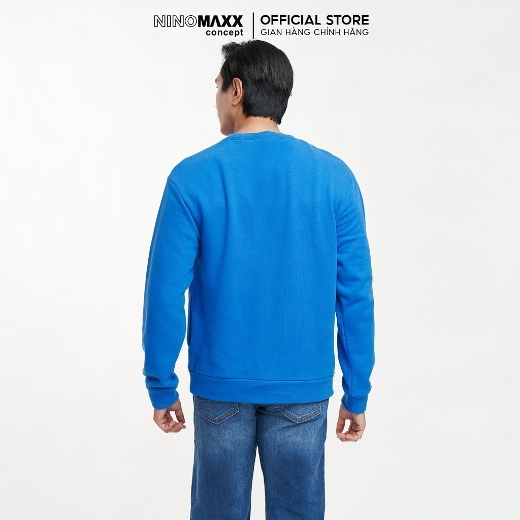 NINOMAXX Áo Hoodies Nam Tay Dài Cổ Tròn 2308005