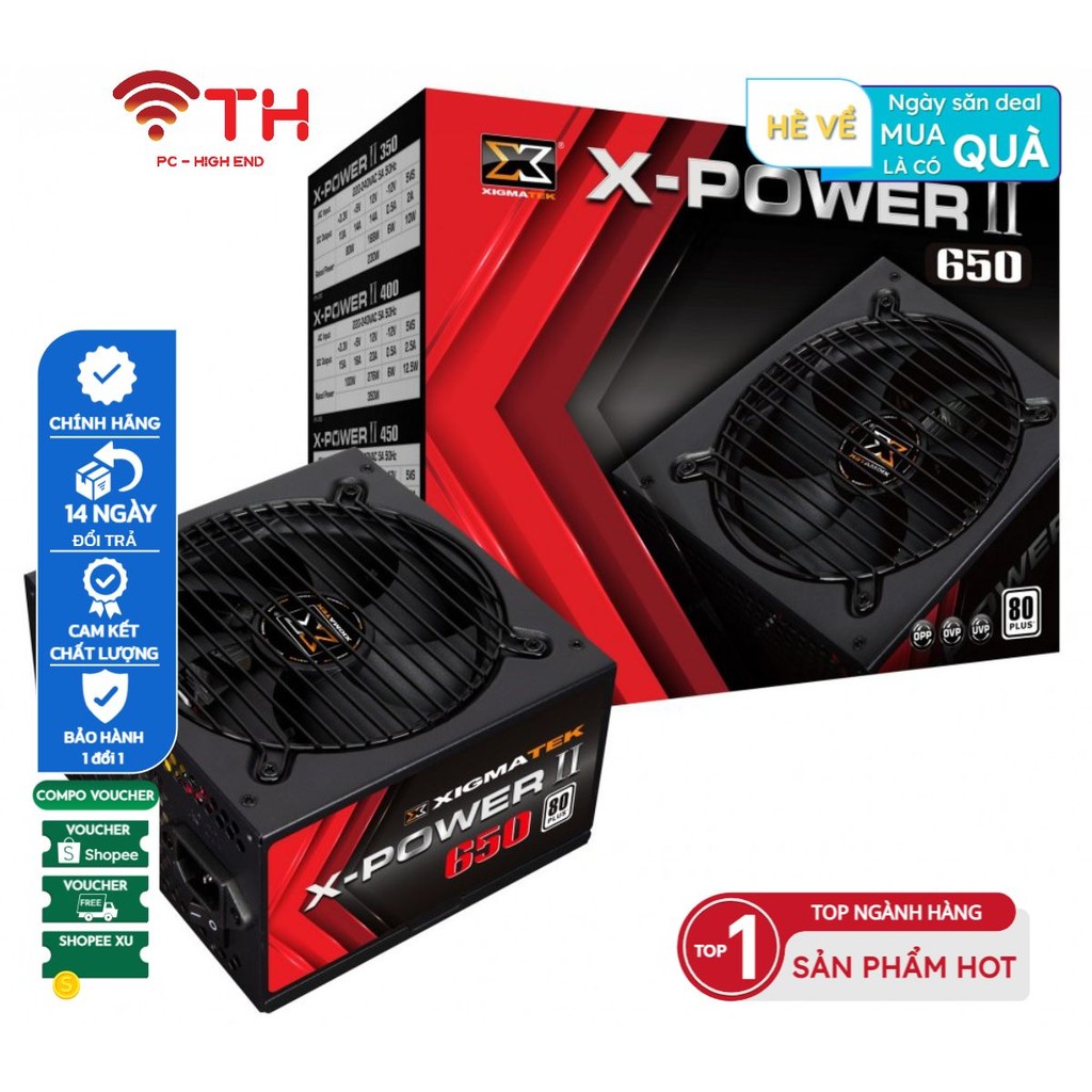 Nguồn XIGMATEK X-POWER X-650 Chính hãng Mai Hoàng bảo hành 36 tháng | BigBuy360 - bigbuy360.vn