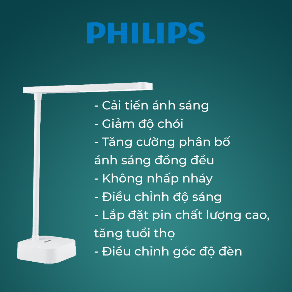 Ảnh Đèn bàn Philips bảo vệ mắt DSK212 Tilpa PT 5W 4000K -  Điều chỉnh độ sáng, êm dịu cho đôi mắt khỏe đẹp 2