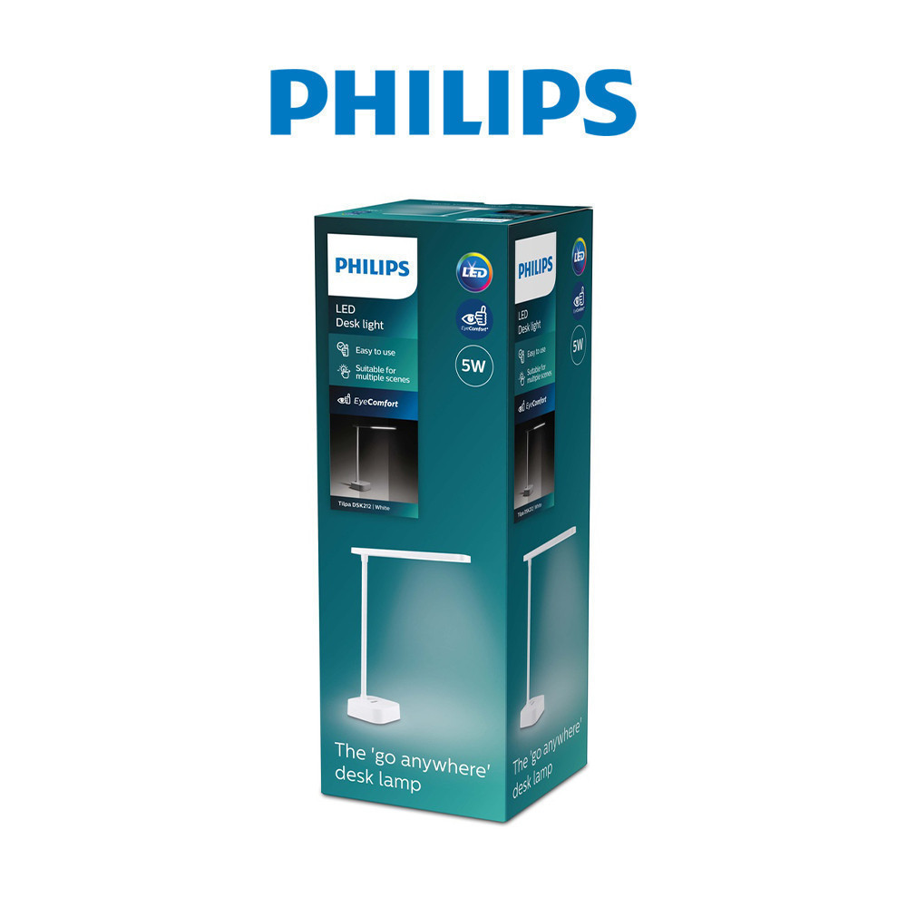 Ảnh Đèn bàn Philips bảo vệ mắt DSK212 Tilpa PT 5W 4000K -  Điều chỉnh độ sáng, êm dịu cho đôi mắt khỏe đẹp 1