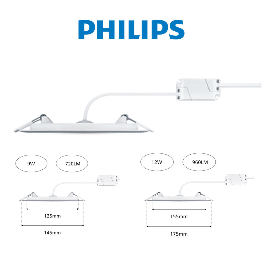 Ảnh Bộ đèn âm trần Philips LED Max DL262 Max siêu mỏng- công suất (9W, 12W) 3