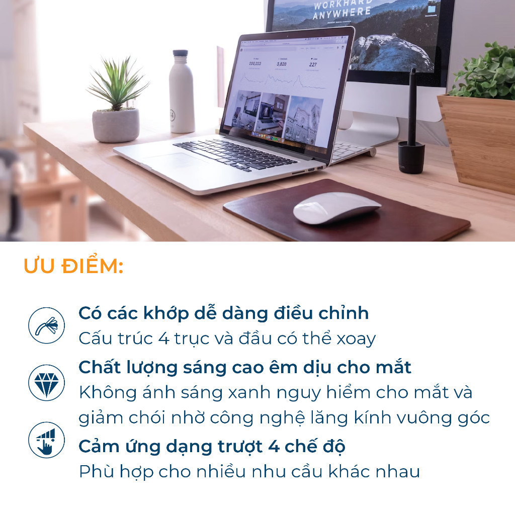 Ảnh Đèn bàn học bảo vệ mắt Philips LED RobotPlus DSK601 RD 13W ánh sáng trung tính 4000K, 4 cấp độ sáng 2