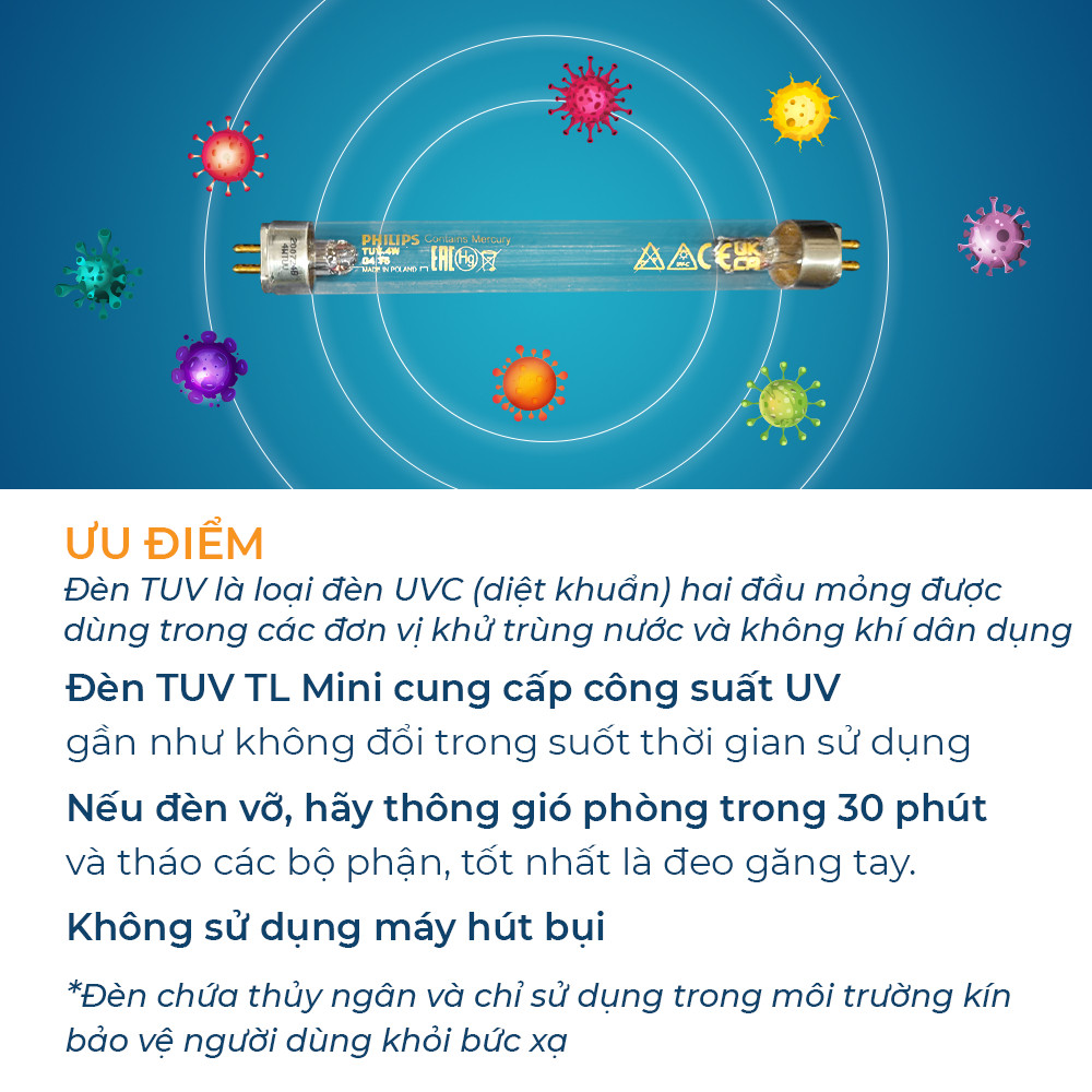 Ảnh Đèn khử khuẩn Philips TUV 4W 3