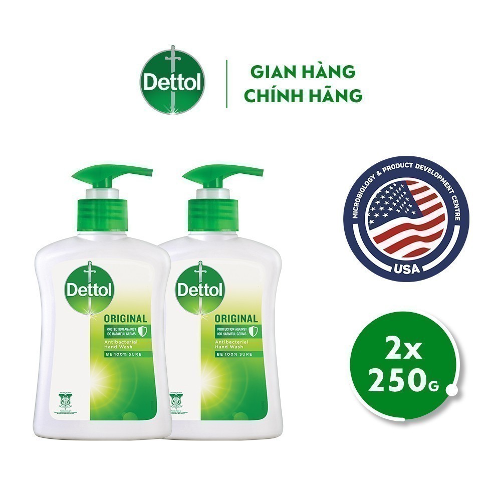 Ảnh Combo 2 nước rửa tay Dettol kháng khuẩn hương tinh dầu thông - chai 250g 1