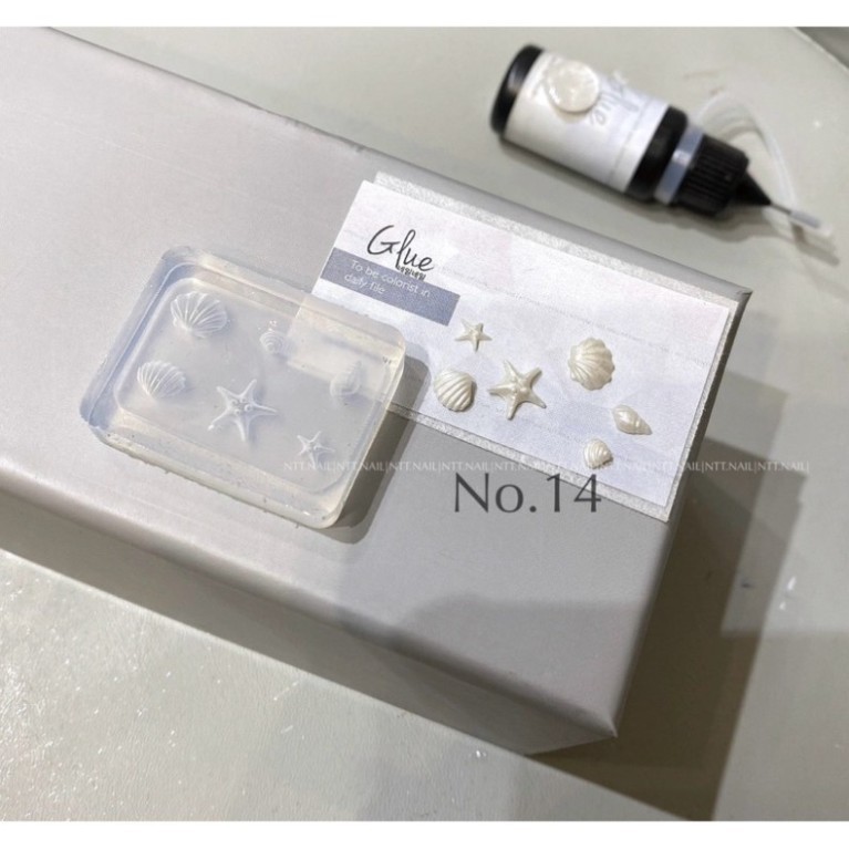 Khuôn ngao sò ốc silicon trang trí nail đi biển các mã làm móng