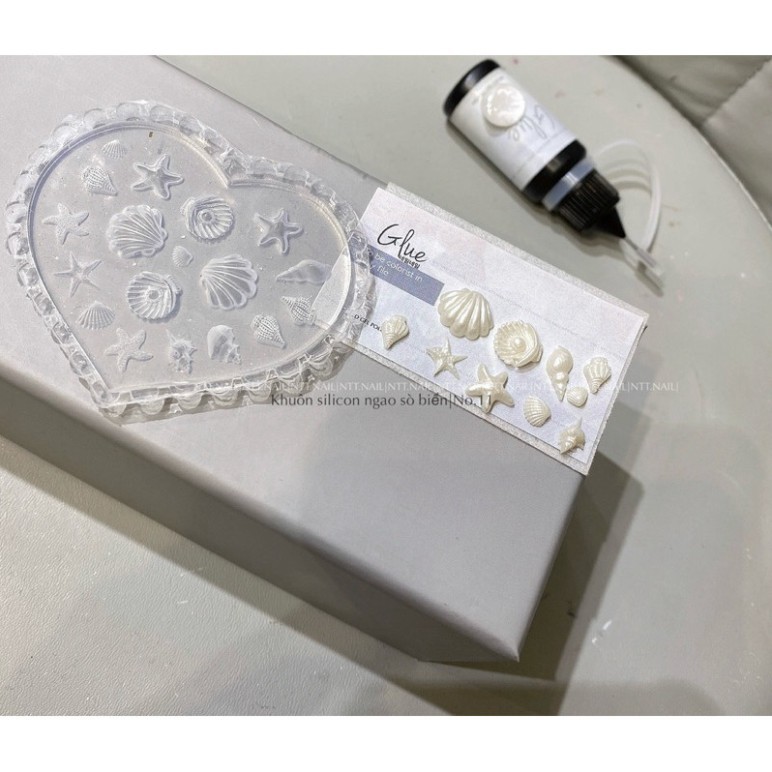 Khuôn ngao sò ốc silicon trang trí nail đi biển các mã làm móng