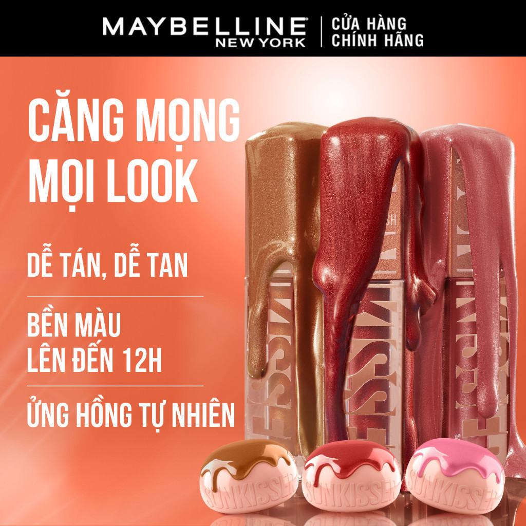 Ảnh Má Hồng Kem Sunkisser Căng Mọng Bền Màu 12H Maybelline New York 4.7ml 2