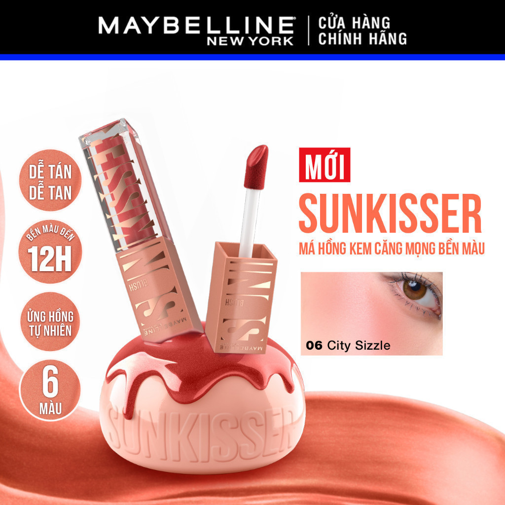 Ảnh Má Hồng Kem Sunkisser Căng Mọng Bền Màu 12H Maybelline New York 4.7ml 1