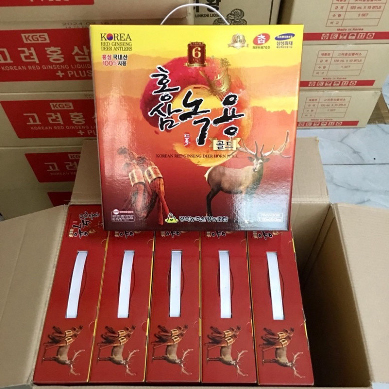 [HÀNG MỚI VỀ] Nước Hồng Sâm Nhung Hươu Hàn Quốc, Hộp Vàng 30 Gói
