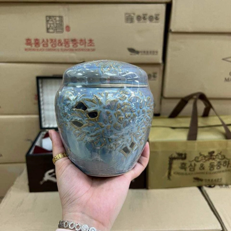 Cao Hắc Sâm Đông Trùng Hạ Thảo Hũ Đôi ACHIMMADANG Hàn Quốc