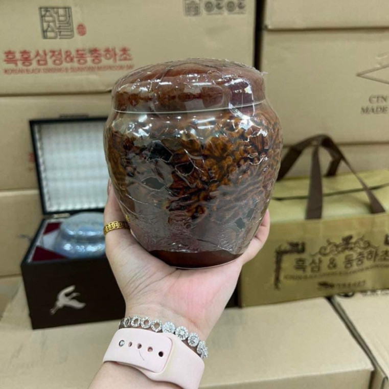 Cao Hắc Sâm Đông Trùng Hạ Thảo Hũ Đôi ACHIMMADANG Hàn Quốc