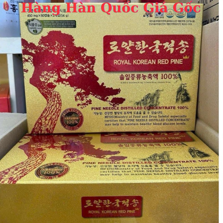 Viên Tinh Dầu Thông Đỏ Hoàng Gia Hàn Quốc - Royal Korean Red Pine, Hộp 120 viên