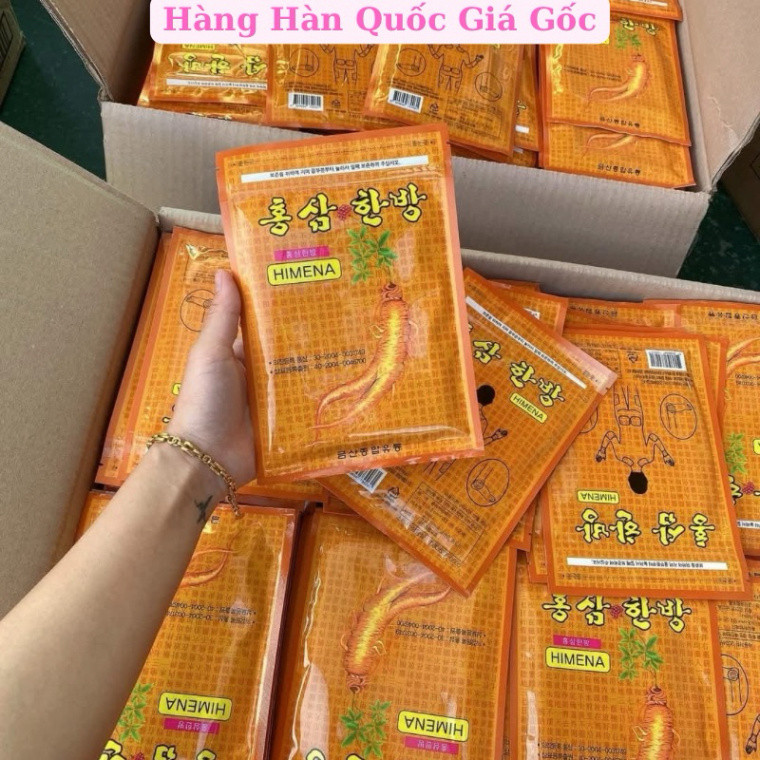 10 Gói (20 Miếng/Gói) Cao Dán Hồng Sâm Gold Insam Himena Cao Cấp Hàn Quốc