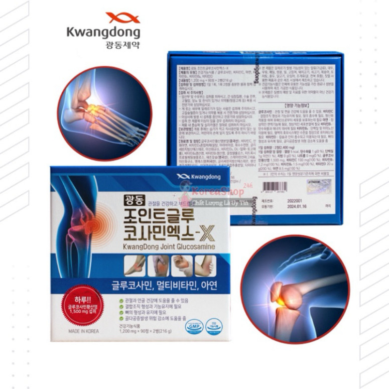 [HÀNG MỚI VỀ] Viên Uống Bổ Khớp Glucosamin KWANGDONG Hàn Quốc