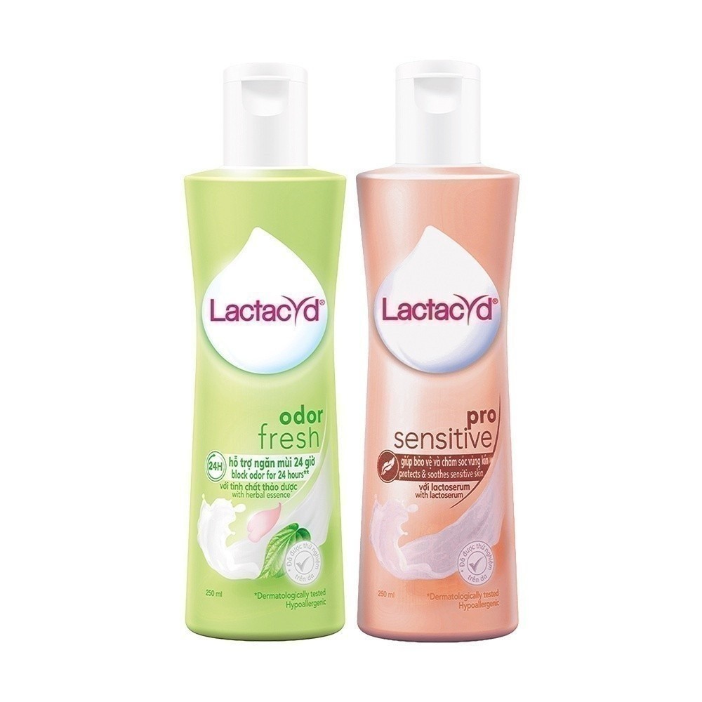 Ảnh Bộ Dung Dịch Vệ Sinh Phụ Nữ Lactacyd Odor Fresh Ngăn Mùi 24H 250ml + Pro Sensitive Cho Da Nhạy Cảm 250ml 2