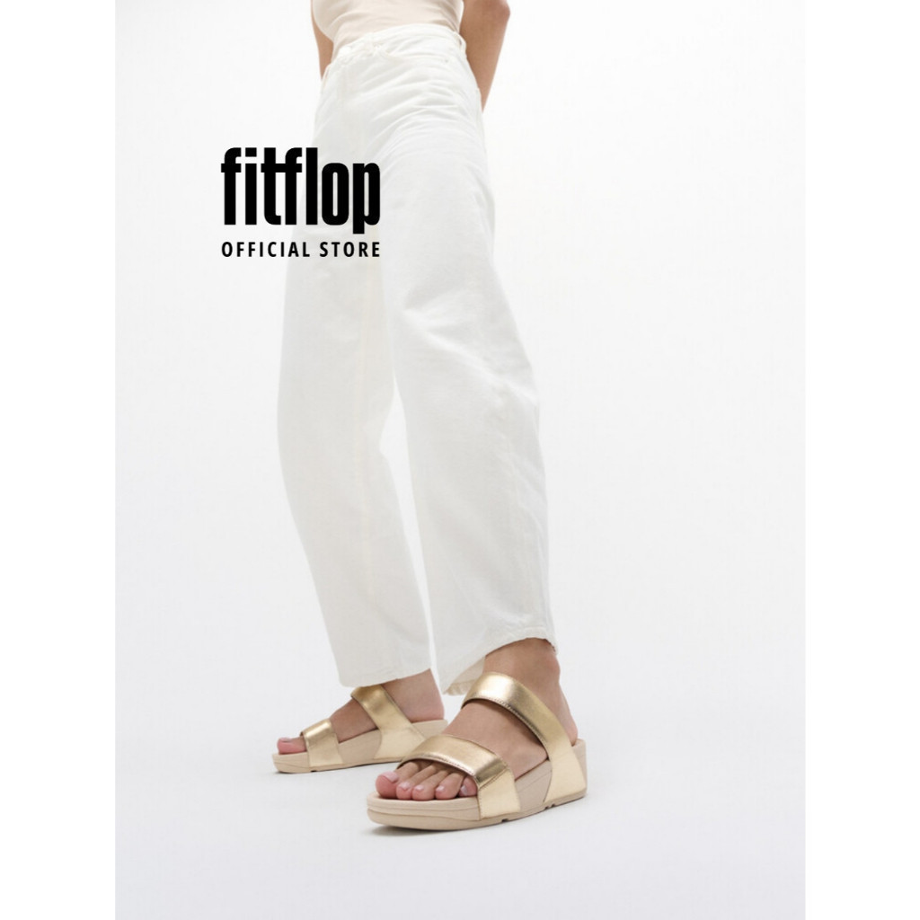 Dép Xăng Đan Nữ FitFlop Da LULU - Platino - FOT - ED4-675