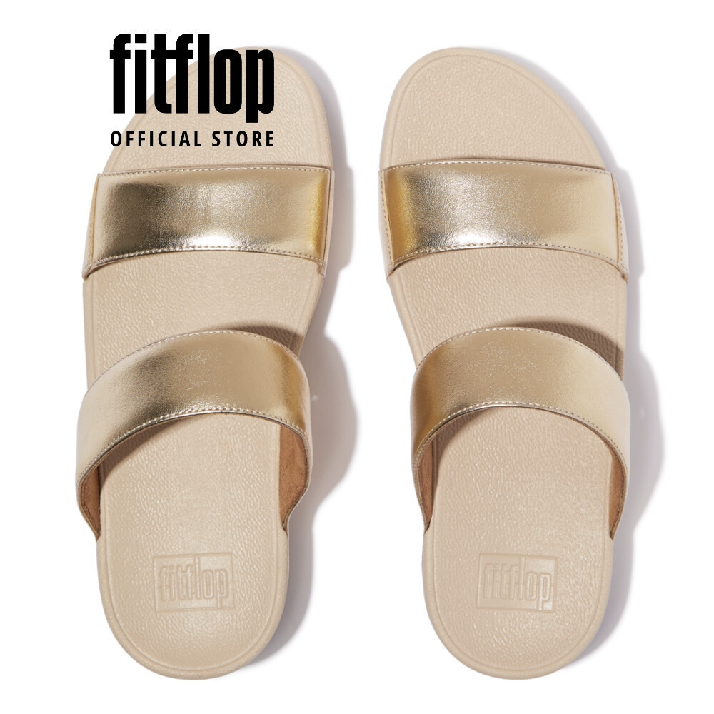 Dép Xăng Đan Nữ FitFlop Da LULU - Platino - FOT - ED4-675