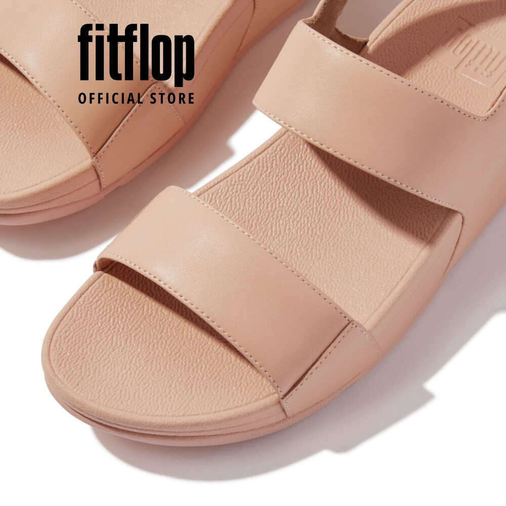 Dép Xăng Đan Nữ FitFlop Da LULU Quai Sau - Beige - FOT - EU4-C13