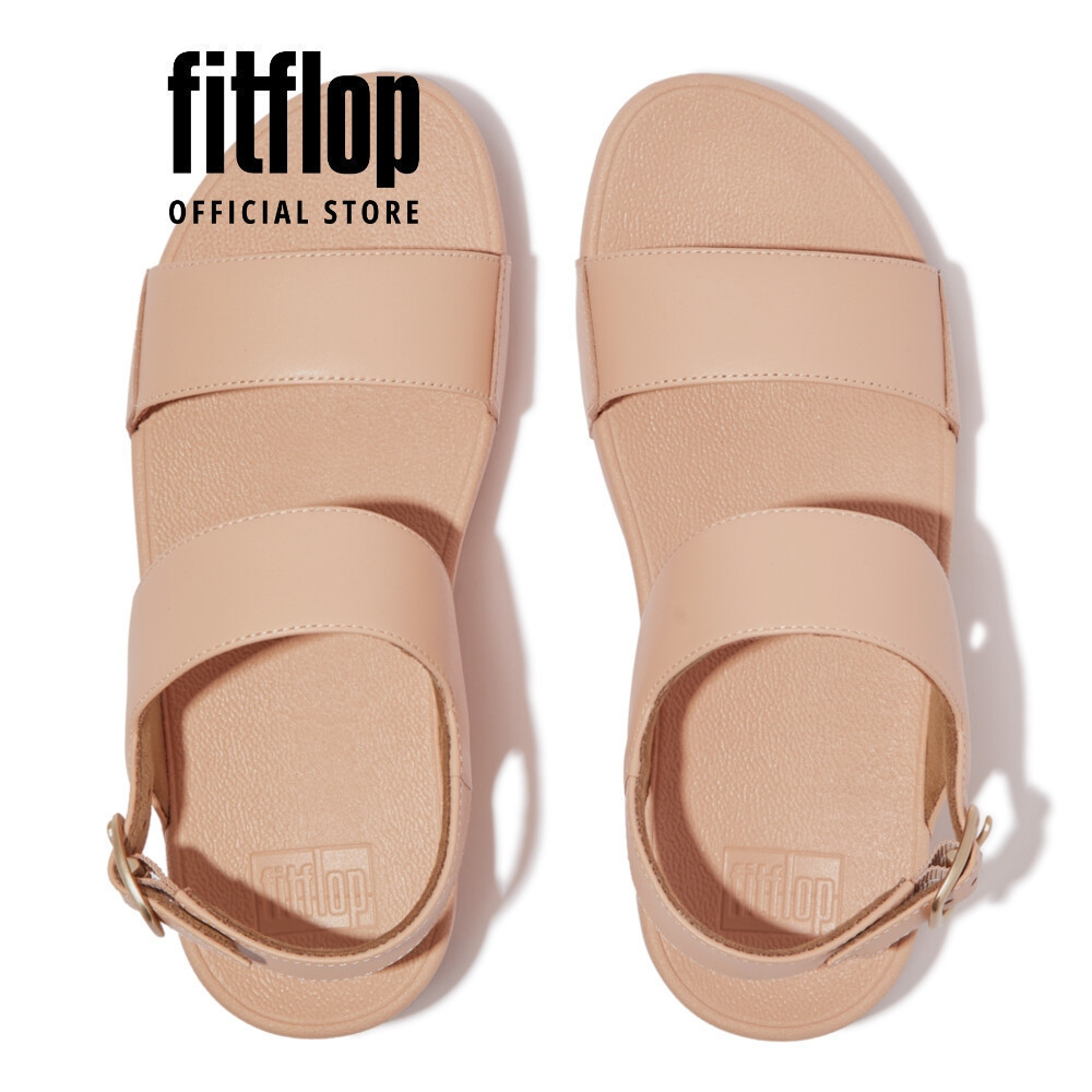 Dép Xăng Đan Nữ FitFlop Da LULU Quai Sau - Beige - FOT - EU4-C13
