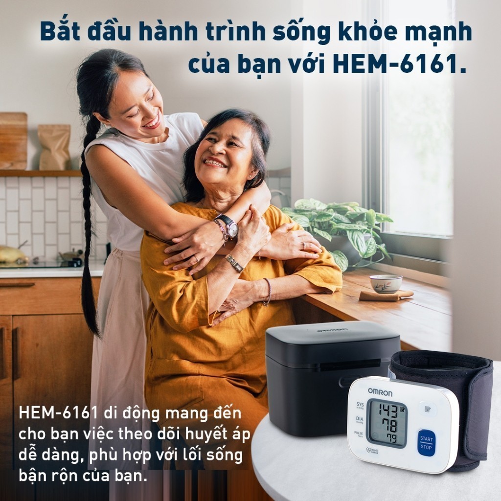 Ảnh Máy Đo Huyết Áp Cổ Tay Omron HEM-6161 1
