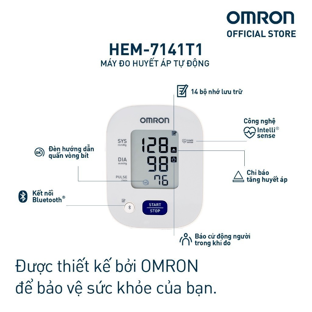 Ảnh Máy Đo Huyết Áp Bluetooth OMRON HEM-7141T1 - Kết nối điện thoại thông minh 2