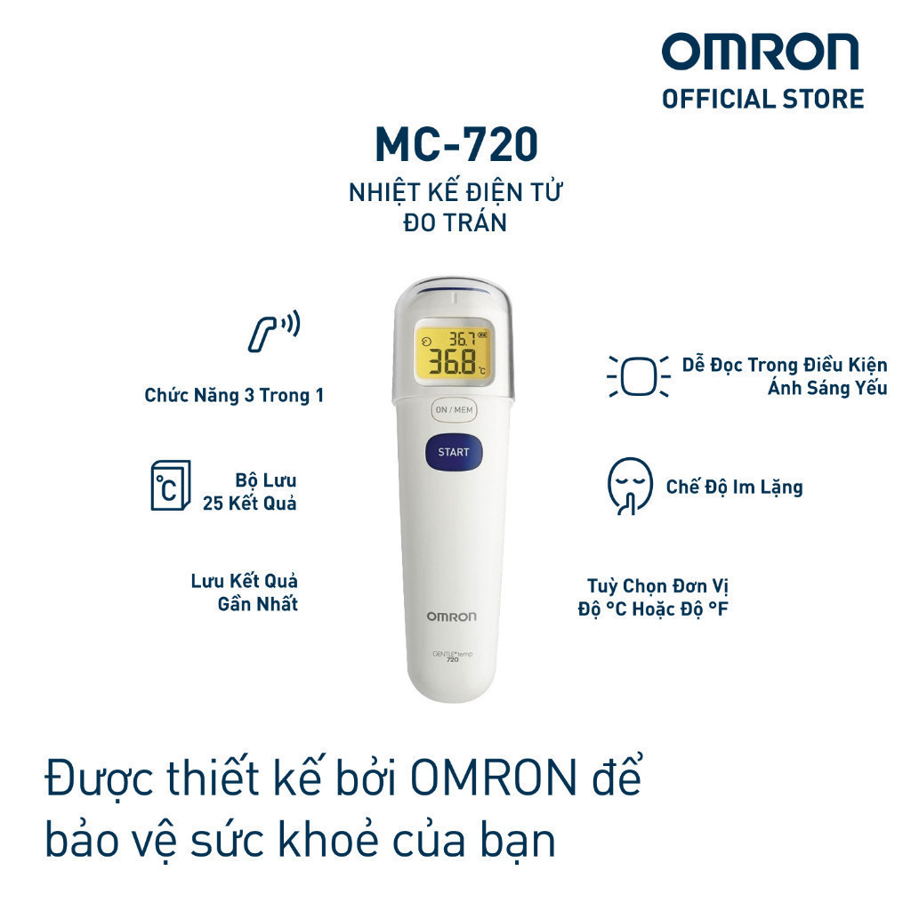 Ảnh Nhiệt Kế Điện Tử Đo Trán OMRON MC-720 2