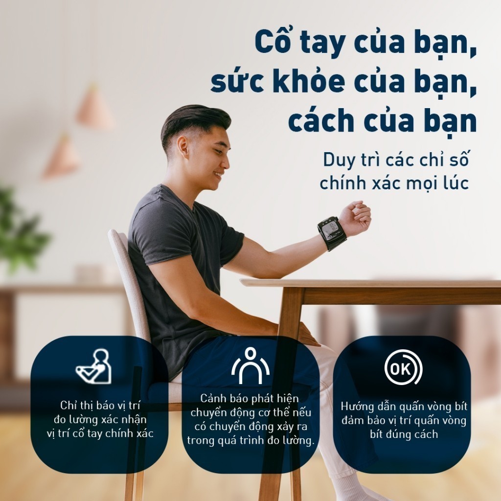 Ảnh Máy Đo Huyết Áp Cổ Tay Tự Động OMRON HEM-6232T Bluetooth 2