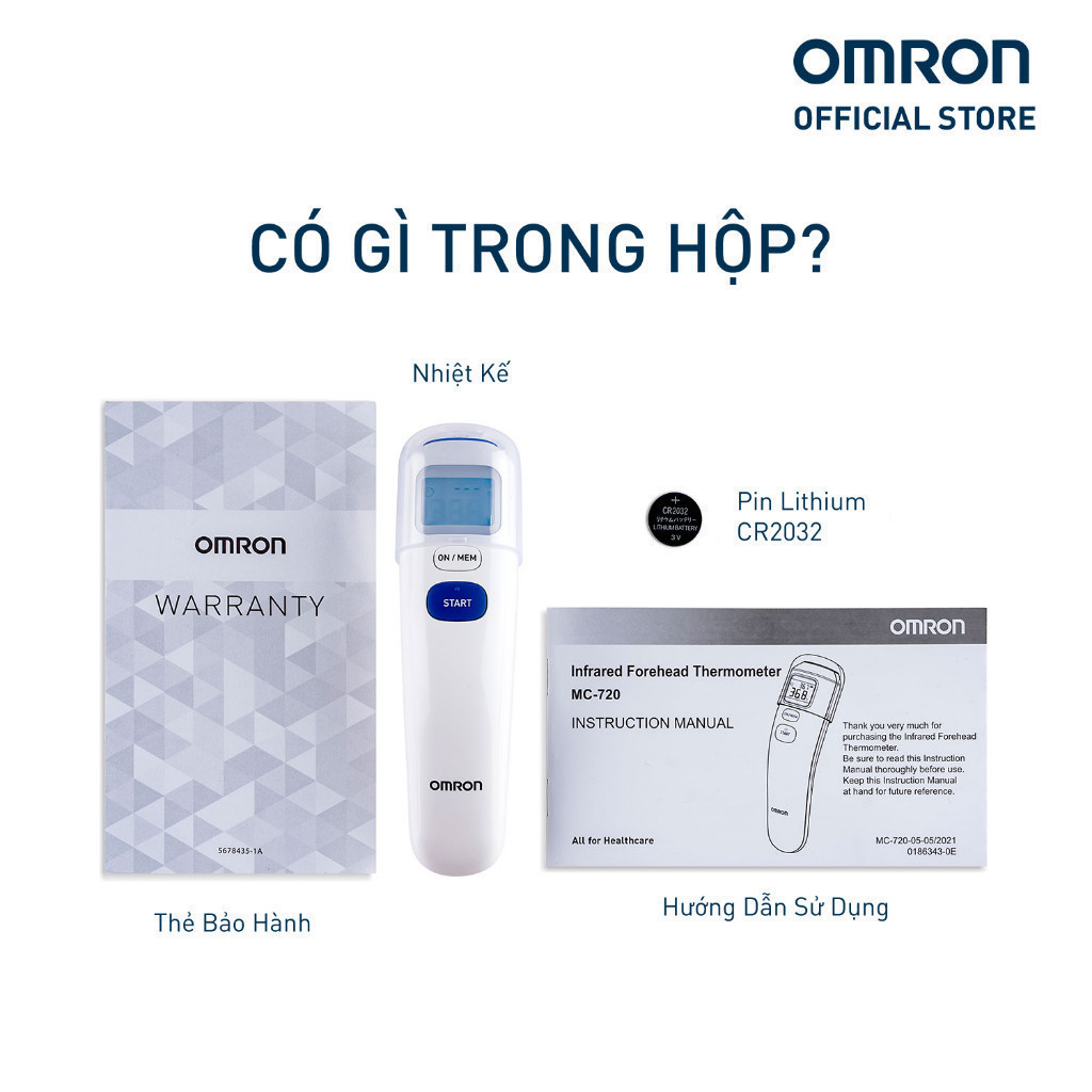 Ảnh Nhiệt Kế Điện Tử Đo Trán OMRON MC-720 3