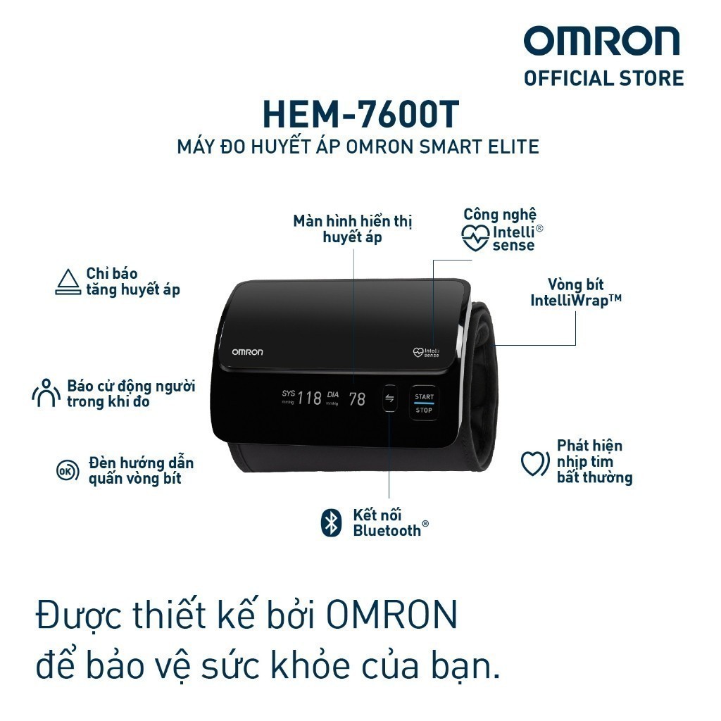 Ảnh Máy đo huyết áp tự động Omron HEM-7600T 3