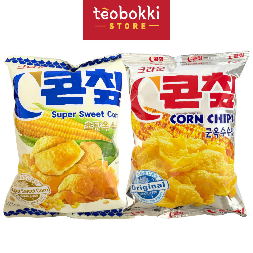 Snack bắp nướng Crown 70g, Snack bắp ngọt Crown 70g, Snack vị bắp sữa ...