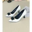 Giày Cao Gót 6cm Phối Khoá Vuông Pixie H352