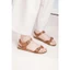 Giày Sandal Nữ Bệt Chất Da Thật Quai Dán Pixie H086