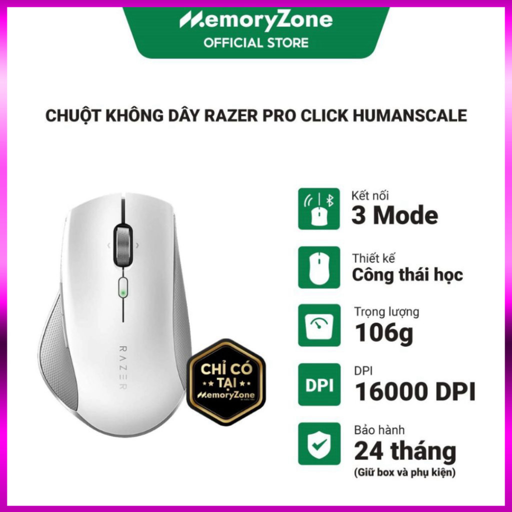 Chuột không dây Razer Pro Click Humanscale RZ01-02990100-R3M1 | Shopee ...