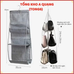 Túi Treo Giỏ Xách Chống Bụi Trong Suốt,Giỏ Treo Túi Xách 6 Ngăn Tiện Lợi - TÚI ĐỰNG TÚI XÁCH TIẾT KIỆM KHÔNG GIAN TỦ
