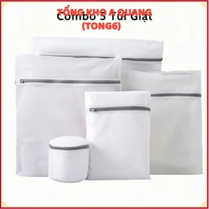 Combo 5 Túi Giặt Đủ Size Giặt Đồ Không Rối,Set 5 Túi Lưới Đựng Quần Áo Có Họa Tiết - TÚI GIẶT ĐỒ MÁY GIẶT BẢO VỆ QUẦN ÁO