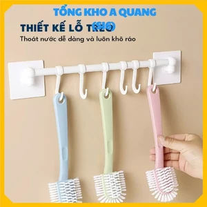 Cây Chổi Vệ Sinh Giày Chuyên Dụng,Cọ Chà Giày 3 Đầu Lông Mềm Tiện Lợi - BÀN CHẢI CHÀ GIÀY HAI MẶT CÁN DÀI DỄ D
