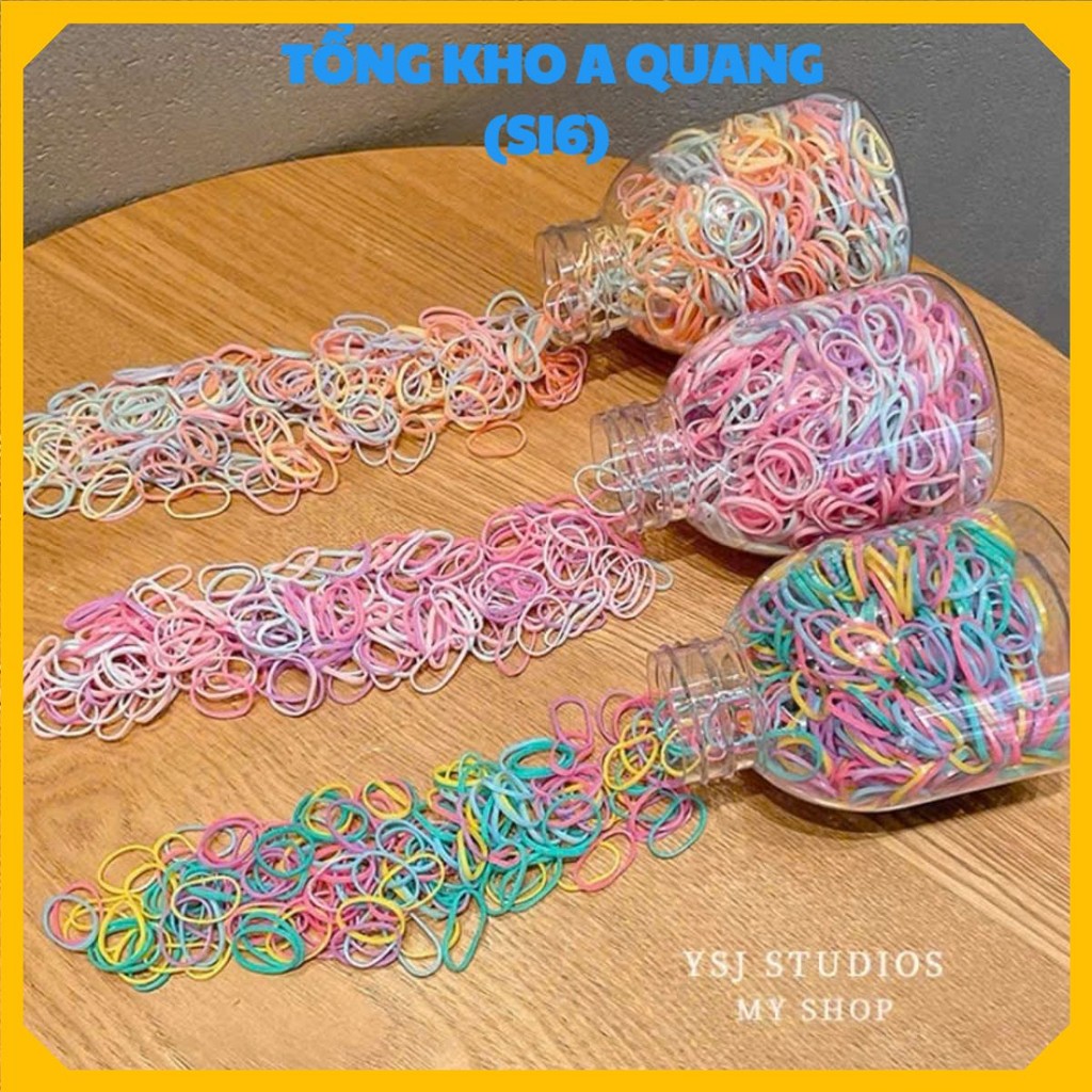 Thun Buộc Tóc Cho Bé Yêu - Hộp 1000 Chiếc, Chất Liệu Mềm Mại, Phù Hợp Với Mọi Phong Cách