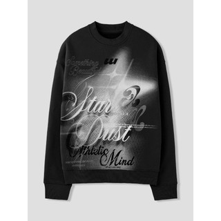 Áo thun nam nữ Sweater in tràn YODY trẻ trung, có phần bụi bặm trên nền vải dày dặn GUA7008