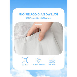 Áo khoác gió nam YODY trượt nước 2 lớp siêu co giãn năng động  AKM7015 MCWC25F044