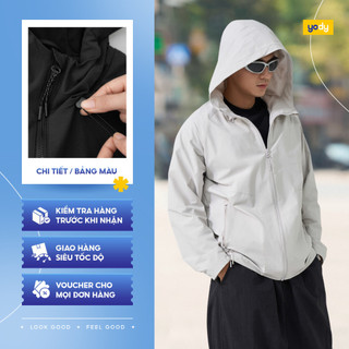 Áo khoác gió nam YODY trượt nước 2 lớp siêu co giãn năng động  AKM7015 MCWC25F044