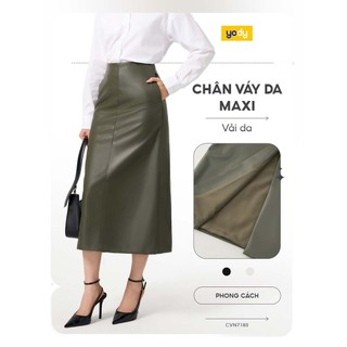 [SALE OFF] Chân váy da nữ YODY dáng dài maxi sang trọng, thanh lịch CVN7180