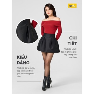 Chân Váy Nữ YODY Dáng Bom Cạp Cao Cơi Túi CVN7179