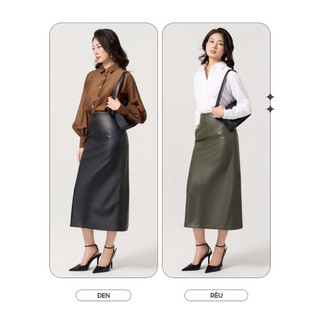 [SALE OFF] Chân váy da nữ YODY dáng dài maxi sang trọng, thanh lịch CVN7180