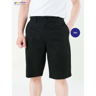 Quần sooc nam súp sườn YODY ống đứng trẻ trung vải kaki dáng lửng ngang gối QSM5019