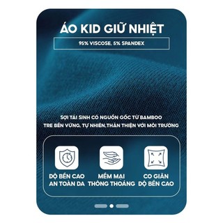 Áo giữ nhiệt cho bé 10-15 tuổi YODY cổ tròn vải bambo mềm mại, thông thoáng, co giãn thoải mái TCLT25F057
