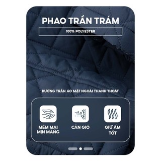 Áo phao nam YODY trần trám bền, nhẹ, siêu ấm, có thể giặt máy PHM7009
