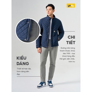 Áo phao nam YODY trần trám bền, nhẹ, siêu ấm, có thể giặt máy PHM7009