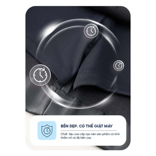 [SALE OFF] Chân váy da nữ YODY dáng chữ A 8 mảnh CVN7175
